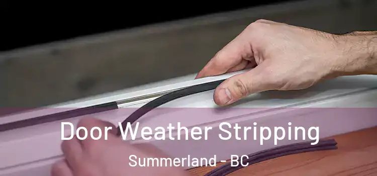 Door Weather Stripping Summerland - BC