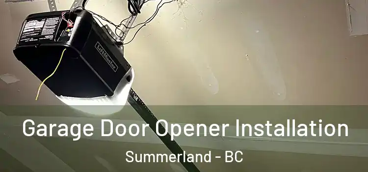  Garage Door Opener Installation Summerland - BC